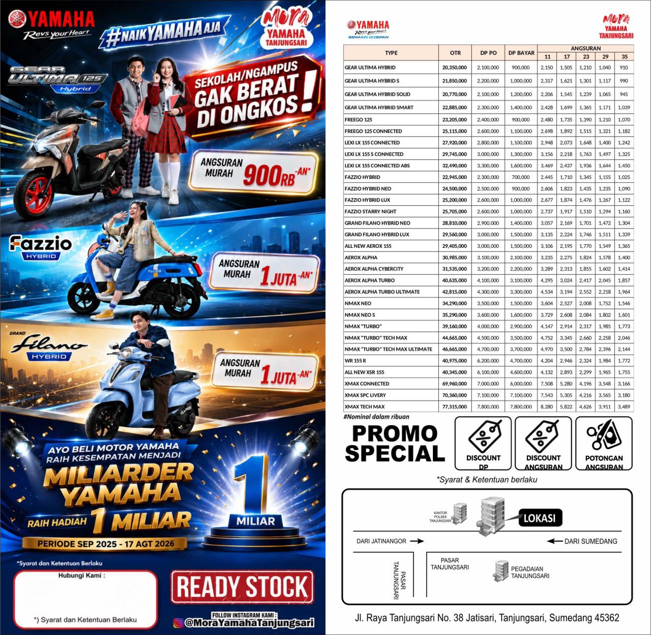NAIK YAMAHA AJA